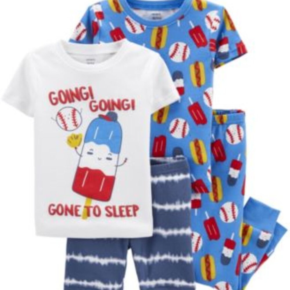 Carters Toddler Boys Baseball Pajama 2pk